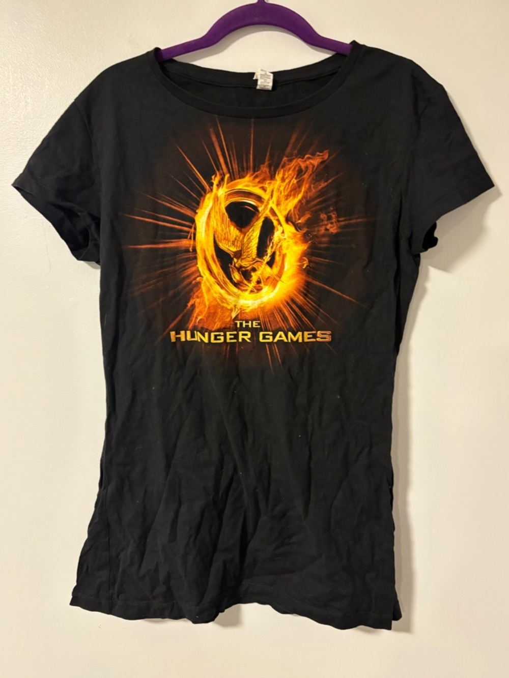 The Hunger Games Short Sleeve Black T-shirt by Alstyle Apparels Youth Size XL